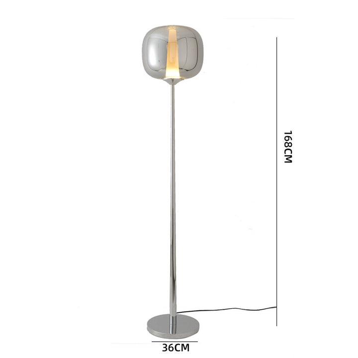 Moderne Minimalistische Stehlampe mit Transparentem Sockel