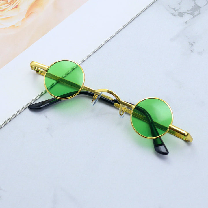 Retro-inspirierte runde Metallrahmen-Sonnenbrille Karnz