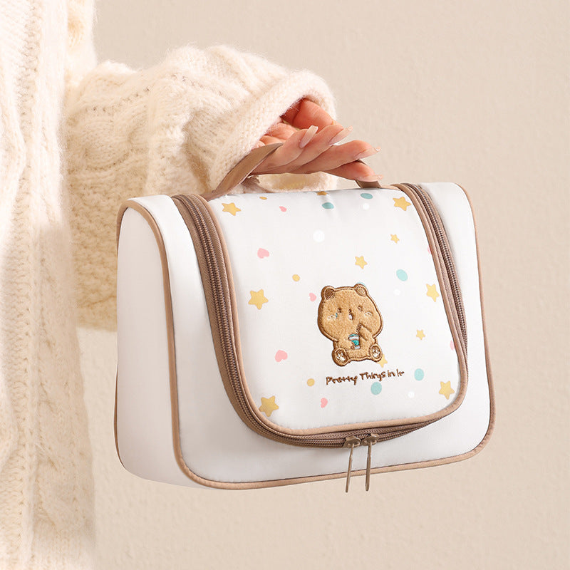 Süßer Cartoon-Druck Kosmetik Organizer Karnz