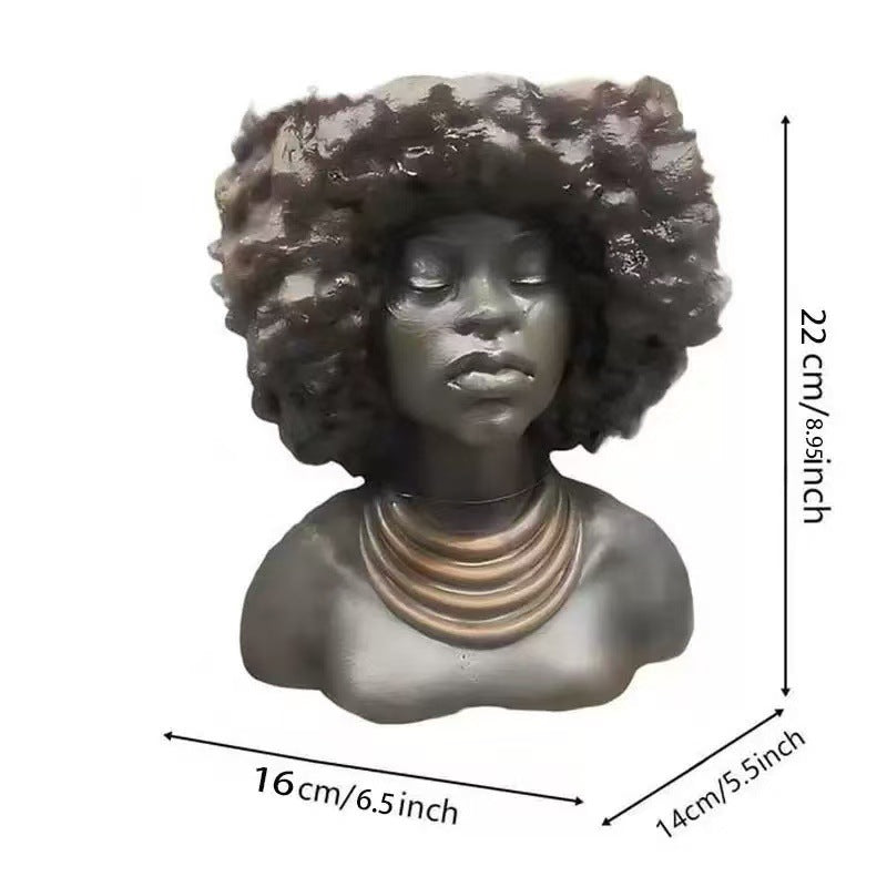 Dekorative Büste mit afrikanischem Motif Karnz