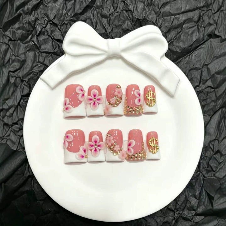 Blumendesig Press-On Nagelkunst