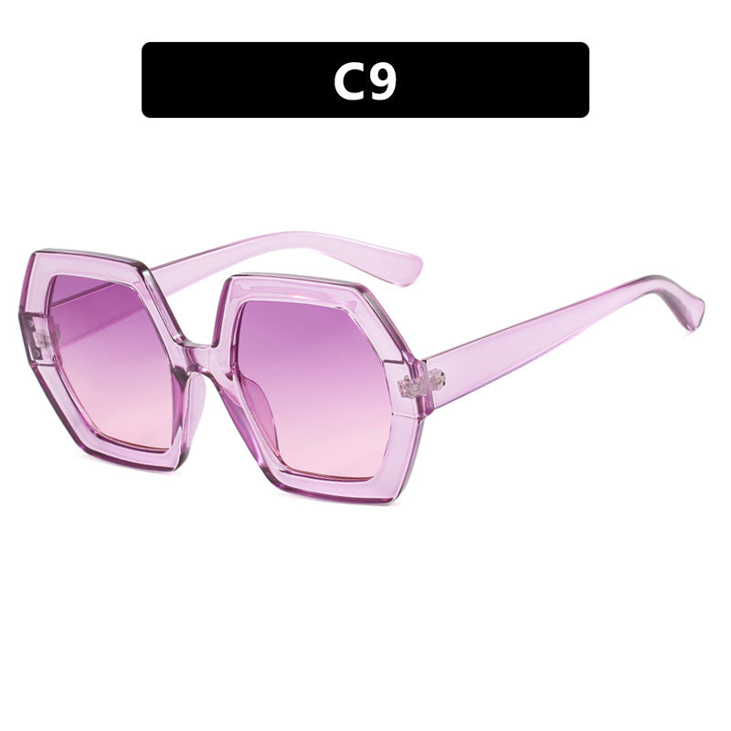 Damen innovative hexagonale Sonnenbrille Karnz