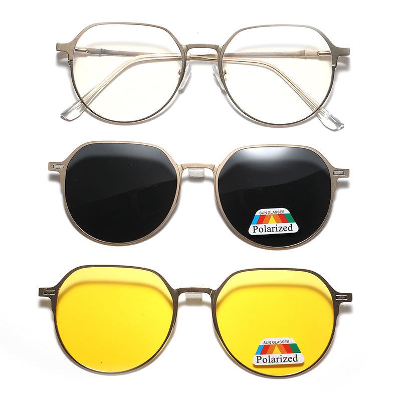 Damen modische Sonnenbrille mit unterschiedlichen Gläsern Karnz
