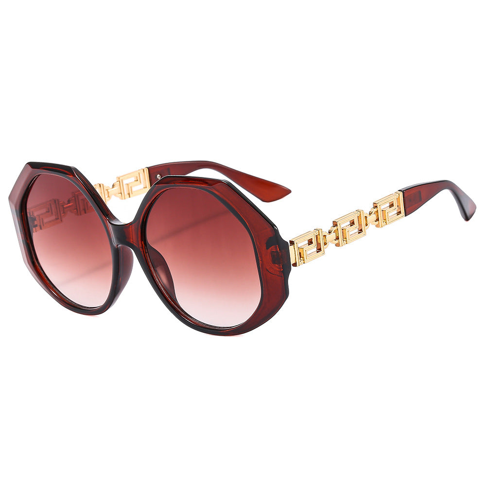 Damen oversized Sonnenbrille mit auffälligem octagonalen Design Karnz