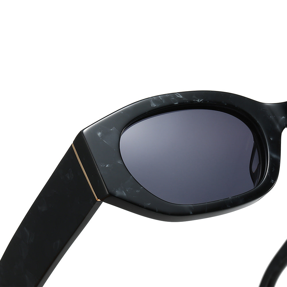 Damen Designer-Sonnenbrille mit extravaganten geometrischen Rahmen und UV-Schutz Karnz