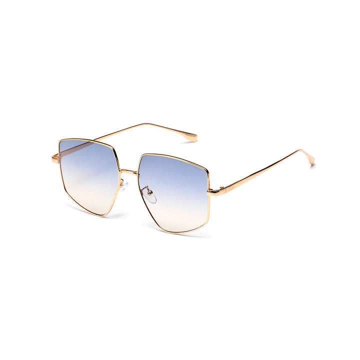 Damen quadratische Sonnenbrille mit elegantem Metallrahmen Karnz