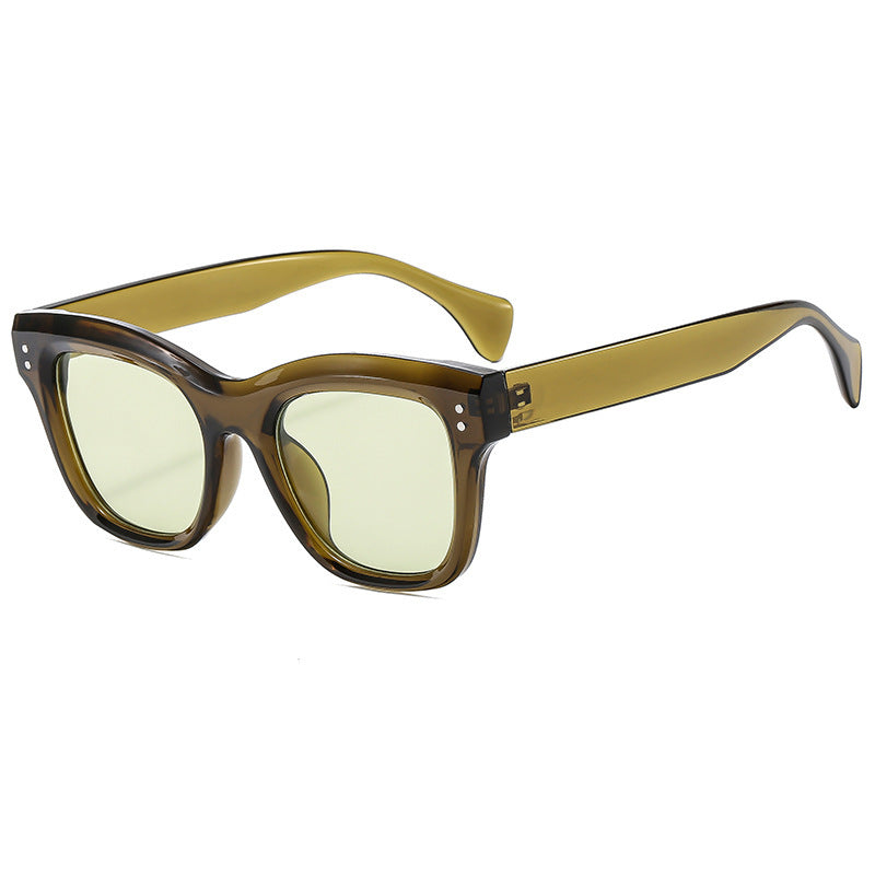 Damen oversized Sonnenbrille mit abgerundetem eckigem Rahmen und UV-Schutz Karnz