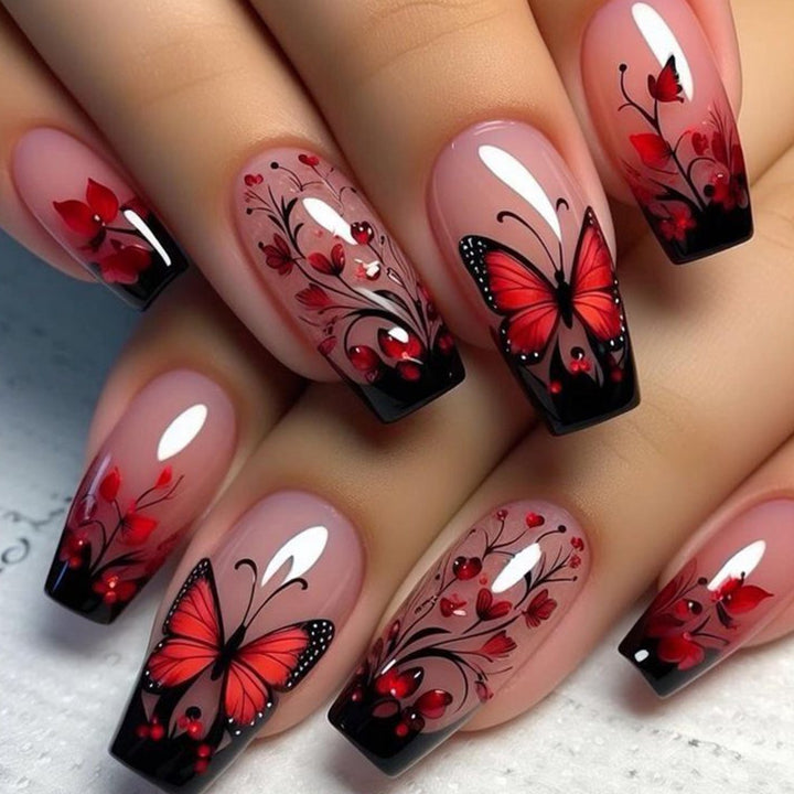 Künstlerisches Schmetterlings-Nagelkunst-Set Karnz