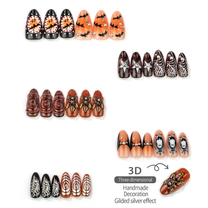 Halloween-Themen Press-On Nageldesign