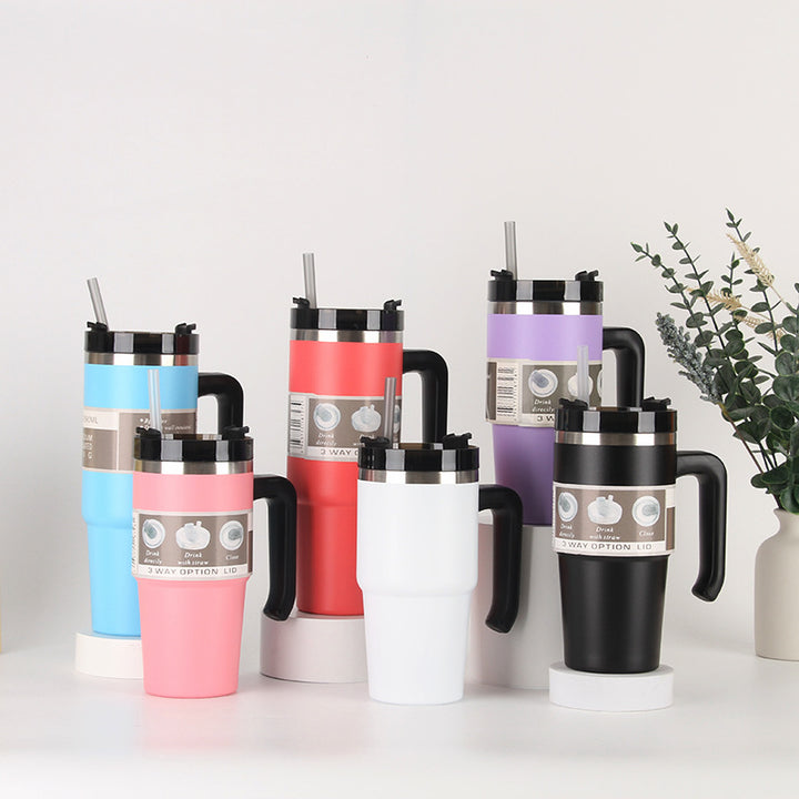 Unisex Thermobecher mit 3-in-1-Trinkoptionen Karnz