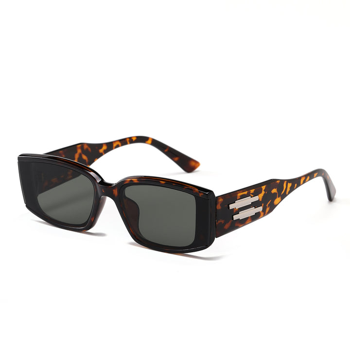 Damen elegante rechteckige Sonnenbrille mit stylischem Acetat-Rahmen Karnz