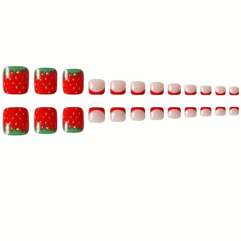 Künstlerisch Strawberry-Themen Pediküre Karnz
