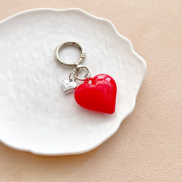 Herzförmiger Charm Schlüsselanhänger Karnz