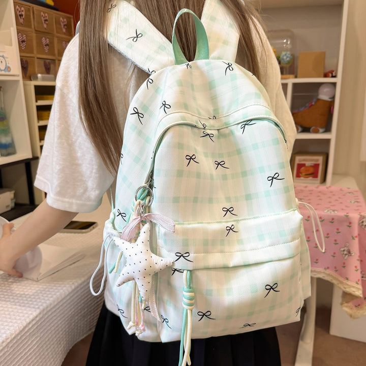 Liebliche, mit Schleife verzierte Alltags-Rucksack