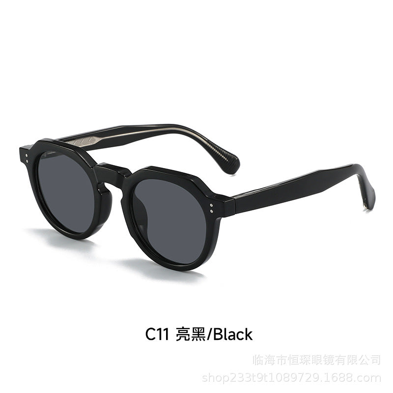 Damen stilvolle Sonnenbrille mit einzigartigem achteckigem Rahmen Karnz