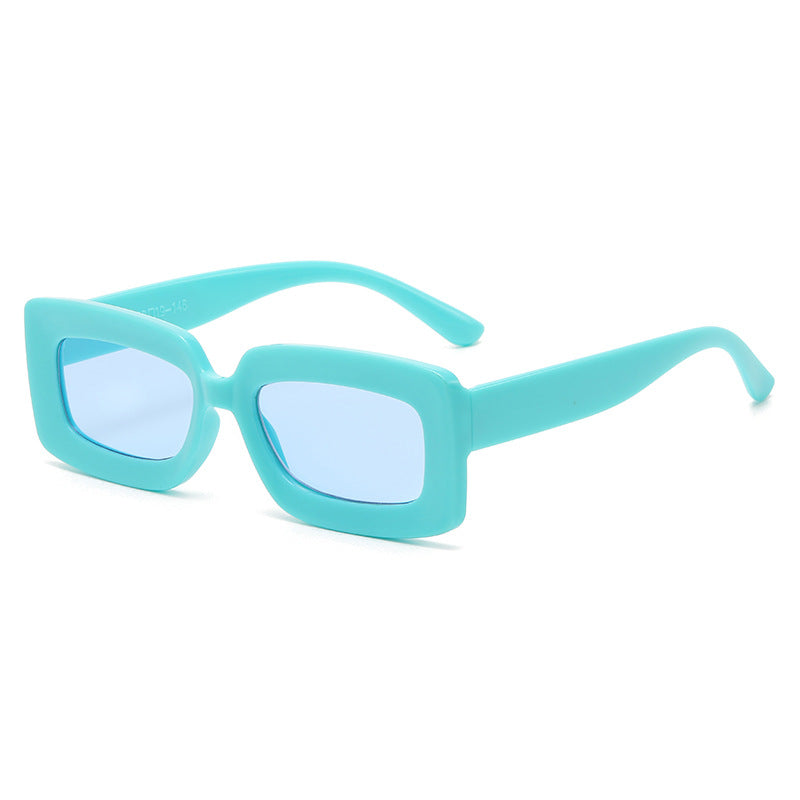Damen trendige quadratische Sonnenbrille mit elegantem Kunststoffrahmen Karnz