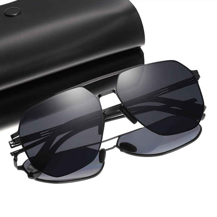Premium Geometrischer Rahmen Sonnenbrille Karnz