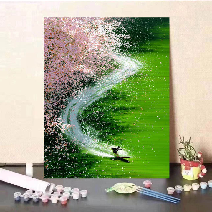 Dynamische Wellenkunst Leinwanddruck Karnz
