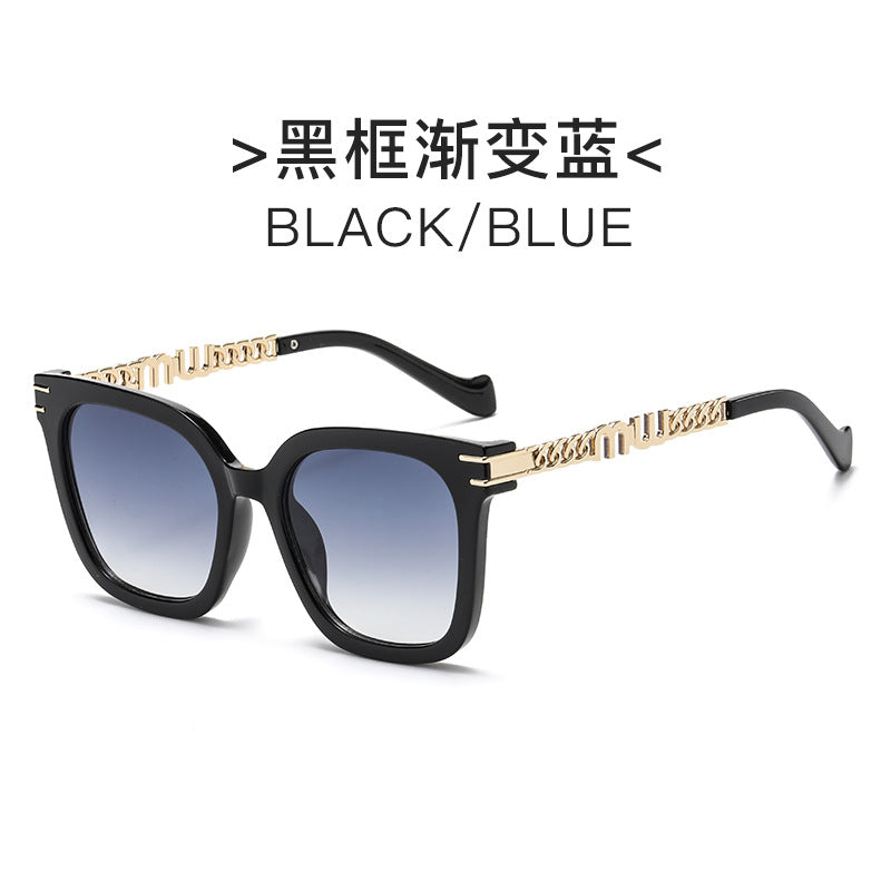 Damen Designer-Sonnenbrille mit elegantem Metallrahmen und verspiegelten Gläsern Karnz