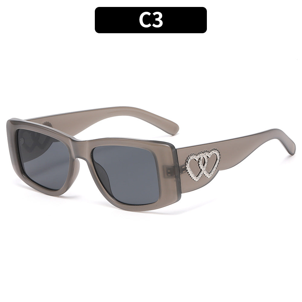Elegante Statement Viereckige Sonnenbrille