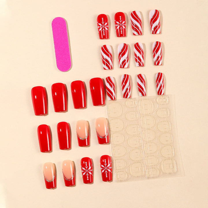 Festliches Winter-Thema Nagelkunstdesign Karnz