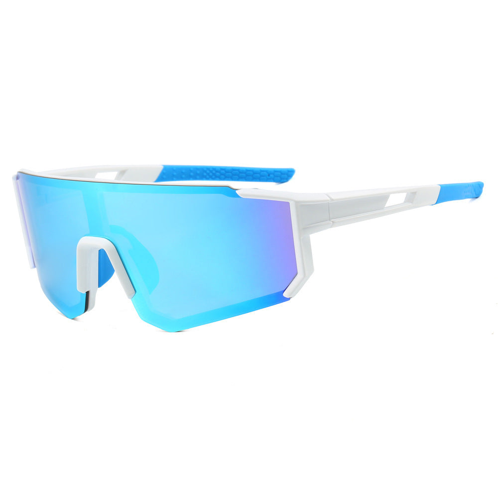 Damen sportliche Sonnenbrille im futuristischen Design mit breitem Sichtfeld Karnz