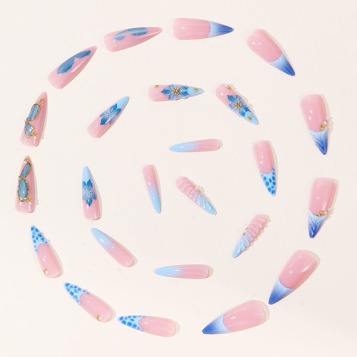 Ozean-inspirierter artikulierter Nagelset Karnz