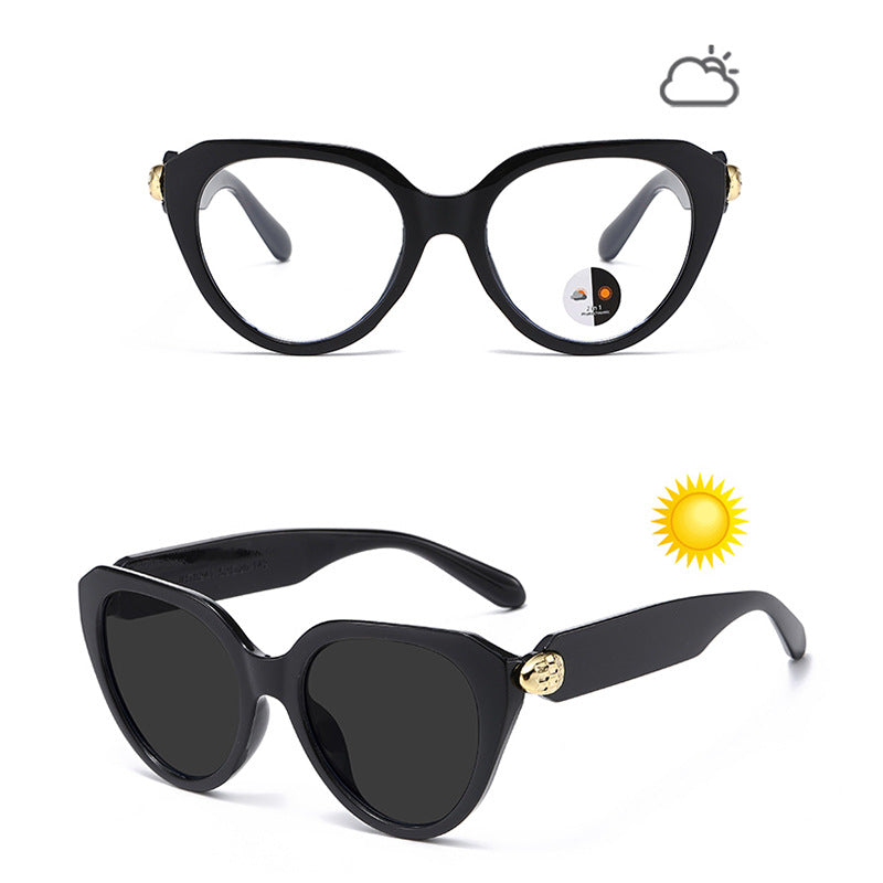 Damen Cat-Eye Sonnenbrille mit goldenen Akzenten und schützendem UV-Filter Karnz