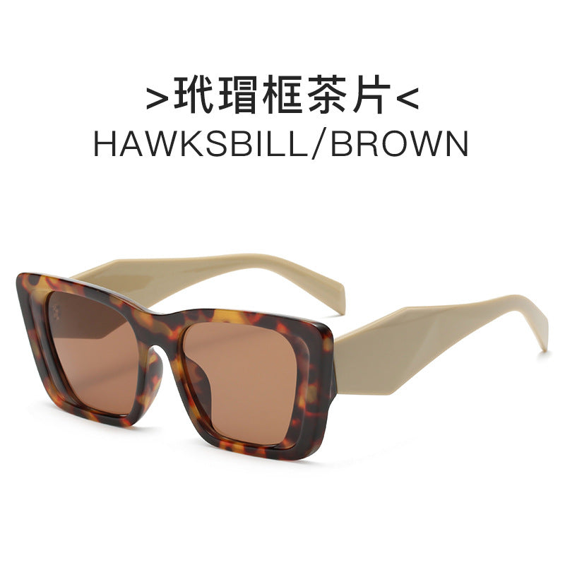 Damen geometrische Oversized-Sonnenbrille Karnz