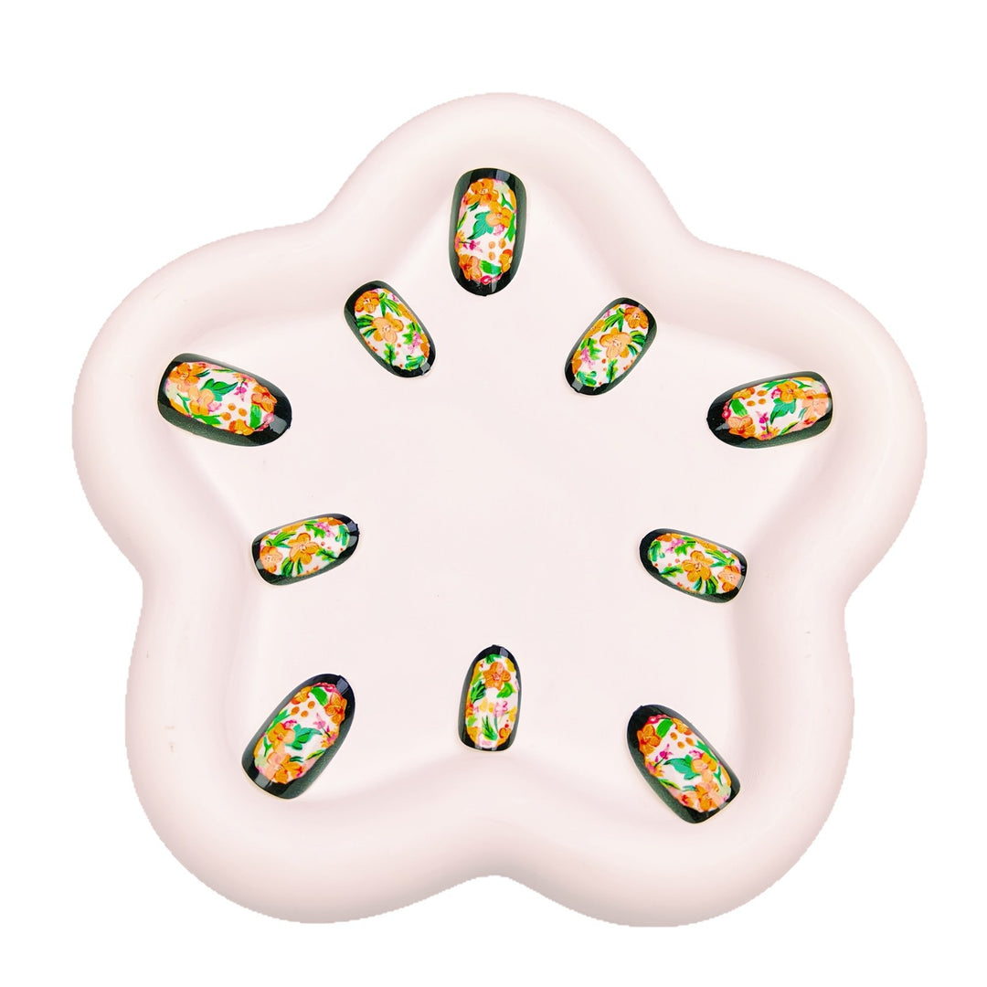 Blumige Nail Art Design Karnz