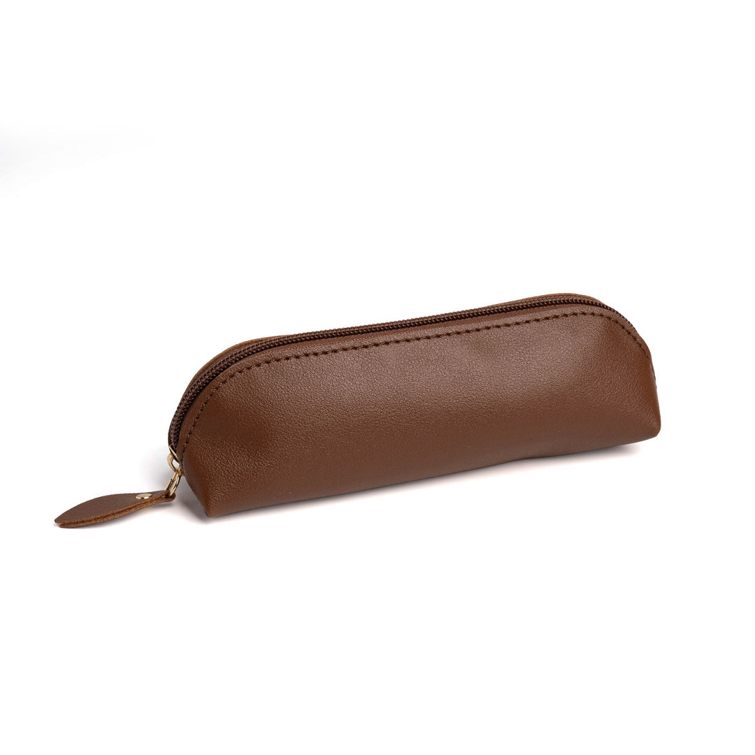 Premium Leder Reißverschluss Bleistift Etui Karnz