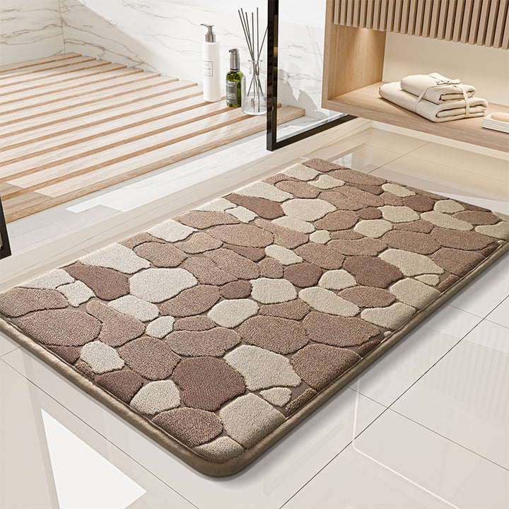 Steinmuster Anti-Rutsch Badmatte