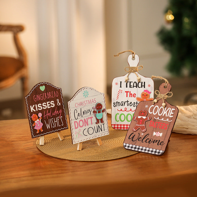 Dekoratives Weihnachtsplakat mit Weihnachtsplätzchen-Motiv Karnz