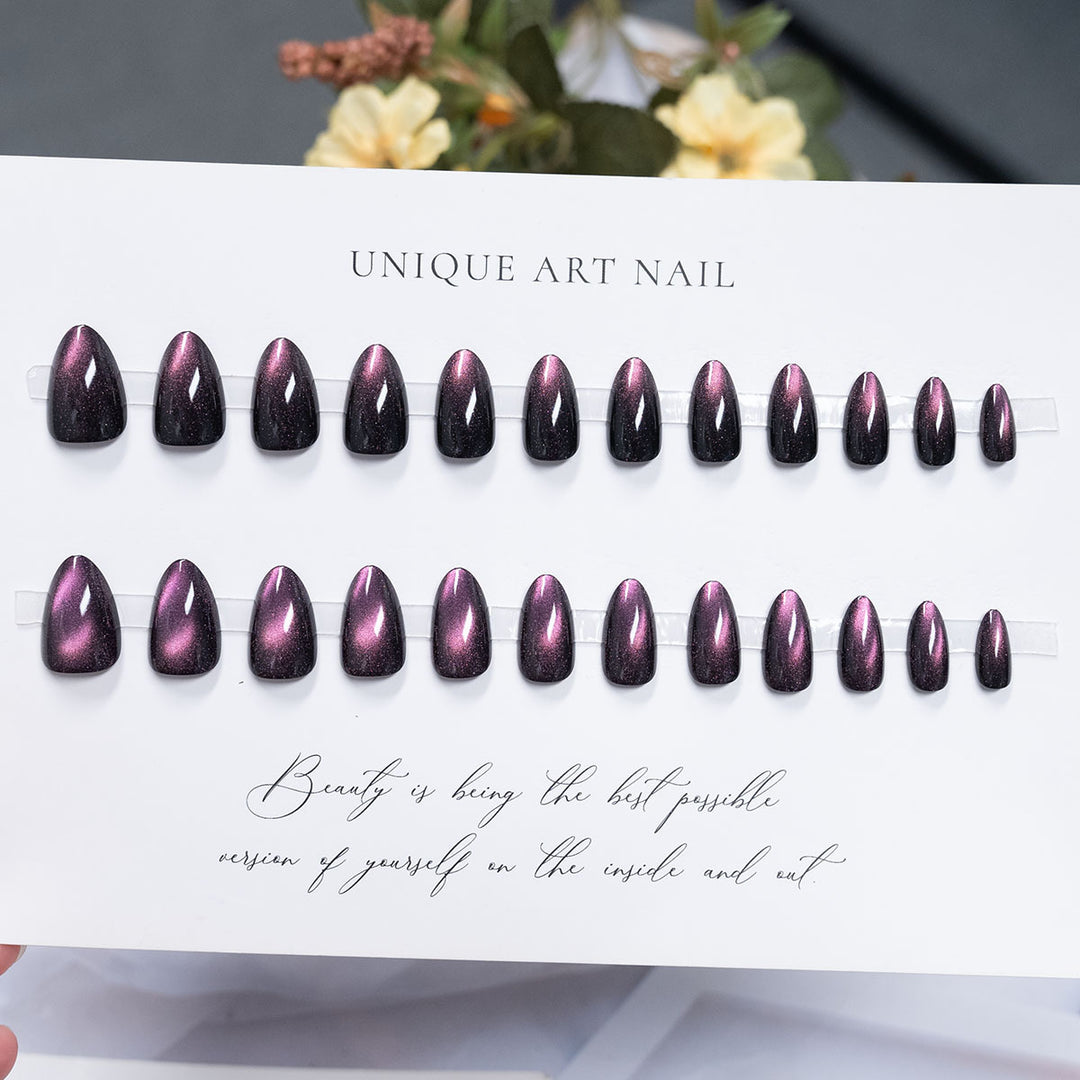Glänzendes, langanhaltendes Press-On-Nagelset