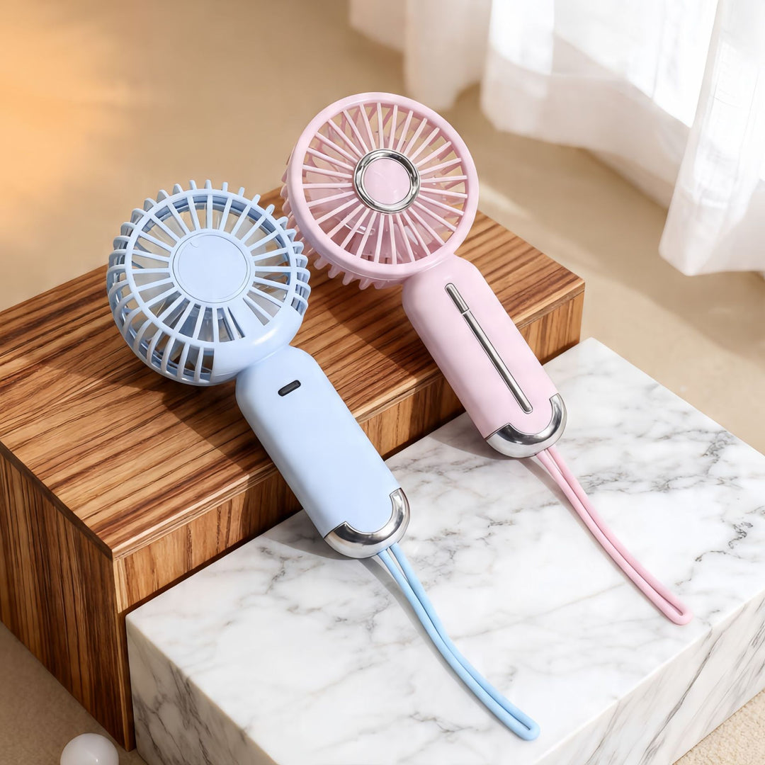 Damen Tragbarer Handventilator mit USB-Anschluss und variabler Geschwindigkeitsregelung Karnz