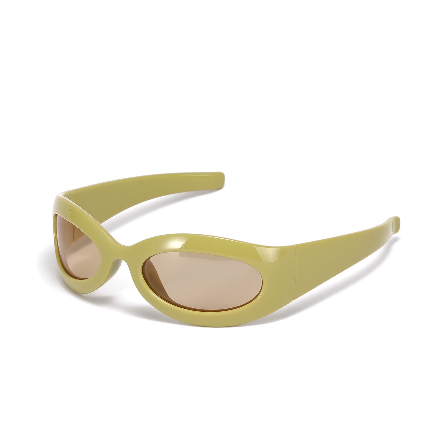 Damen modische retro Sonnenbrille im trendigen ovalen Design Karnz