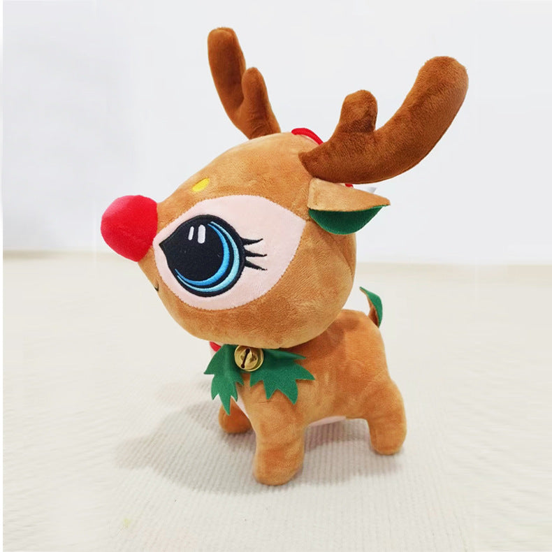 Plüsch Rentier mit Weihnachtsmütze