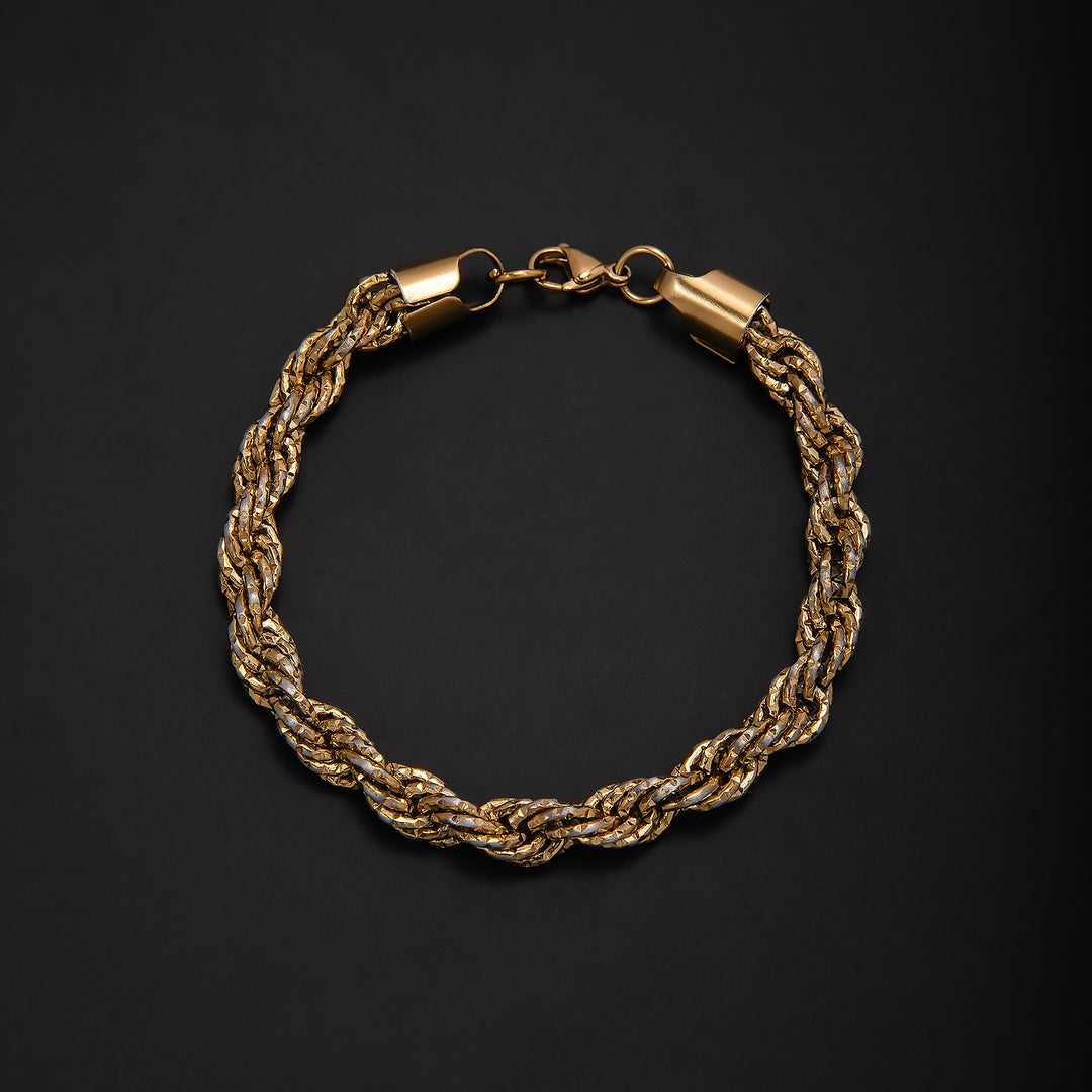 Geflochtenes Gold-Statement-Armband Karnz