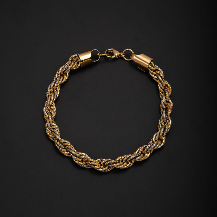 Geflochtenes Gold-Statement-Armband Karnz