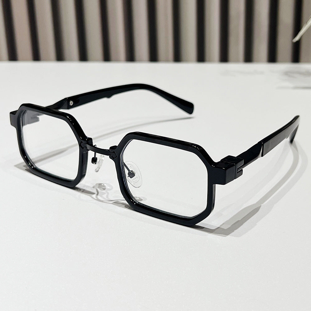 Moderne geometrische rechteckige Sonnenbrille Karnz