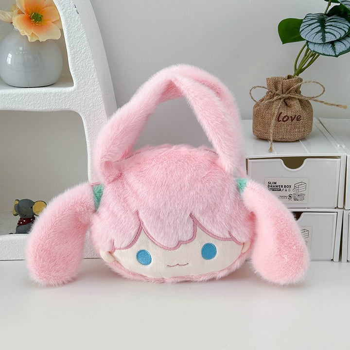 Verspielte Plüschhandtasche mit Ohren und Charakterdesign Karnz