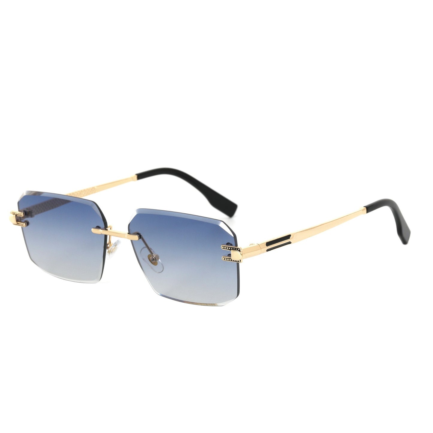 Damen Geometrische Designer-Sonnenbrille mit luxuriösem Metallrahmen und hochwertigen UV-Schutzgläsern Karnz