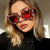 Damen Glamouröse Designer-Sonnenbrille mit strassverziertem Rahmen Karnz