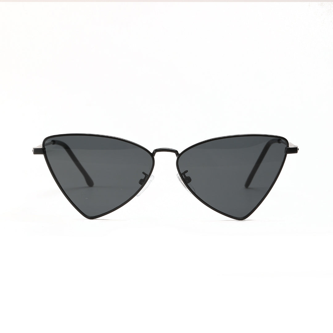 Damen trendige Cat-Eye Sonnenbrille mit goldenen Akzenten Karnz
