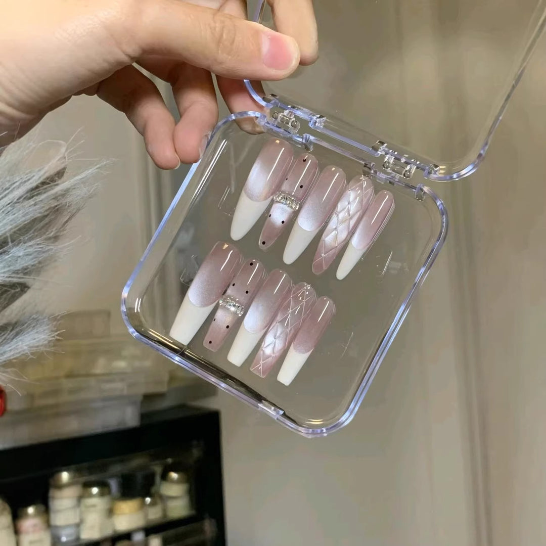 Premium Dekorative Druck-Daumen Nagel Set