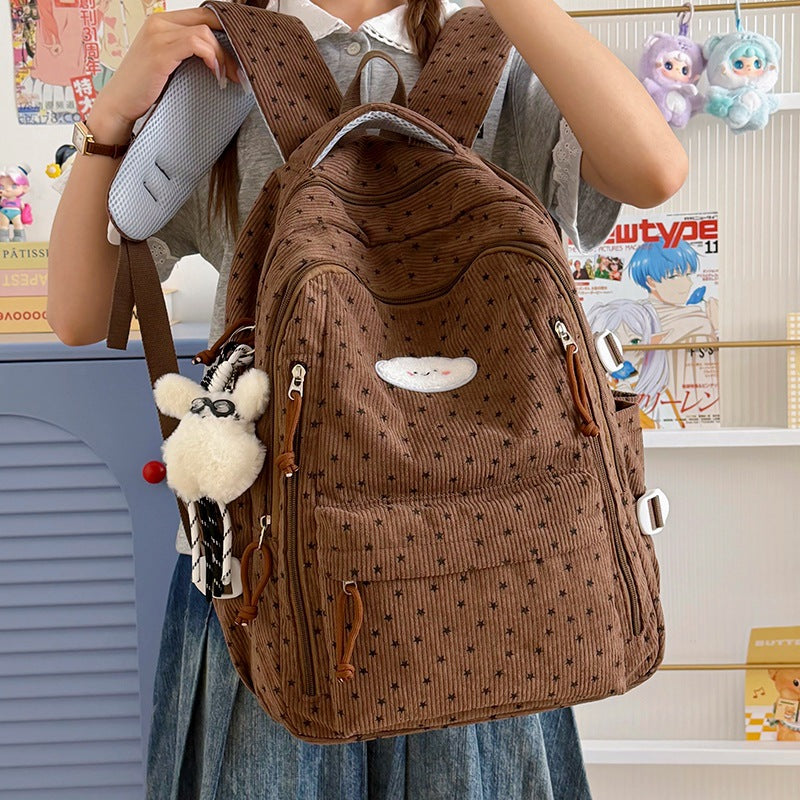 Trendig Star-Beschichtet Multi-Taschen Rucksack Karnz