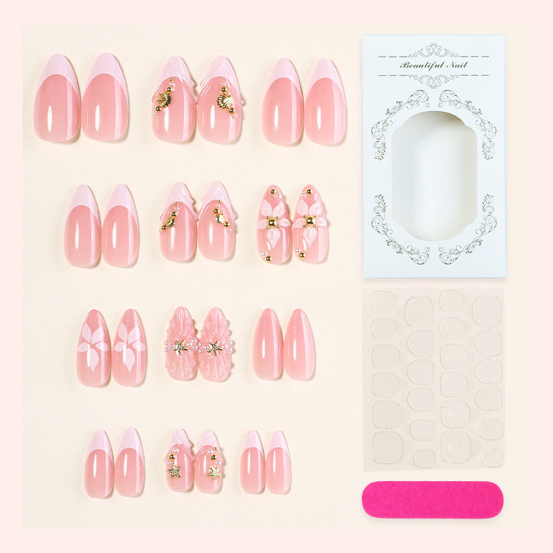 Premium Dekorative Press-On Nagelset Karnz