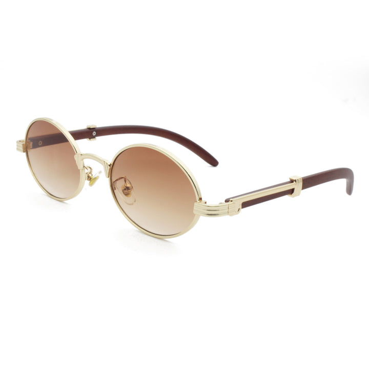 Elegante Runde Sonnenbrille mit Hochwertigem Metallrahmen Karnz