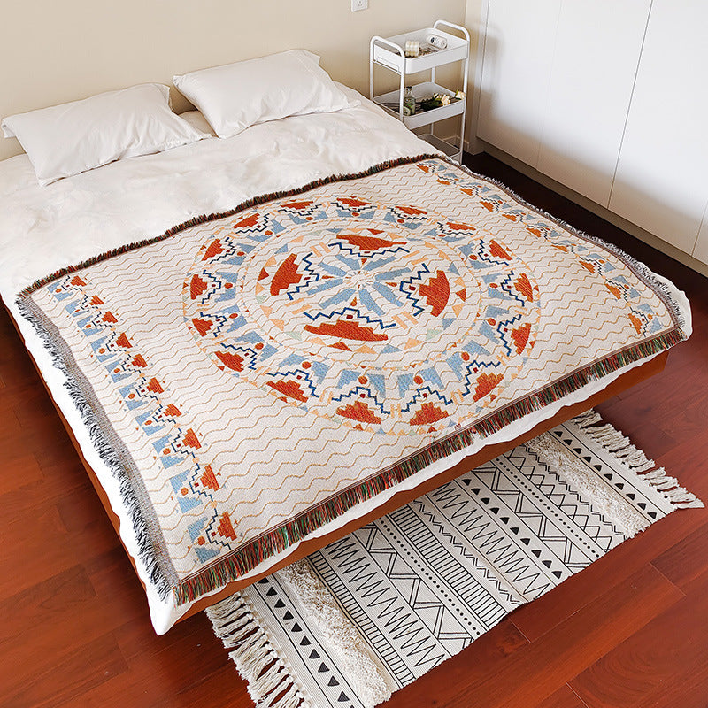 Bohemian gemusterte Wurfdecke