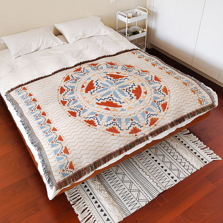 Bohemian gemusterte Wurfdecke